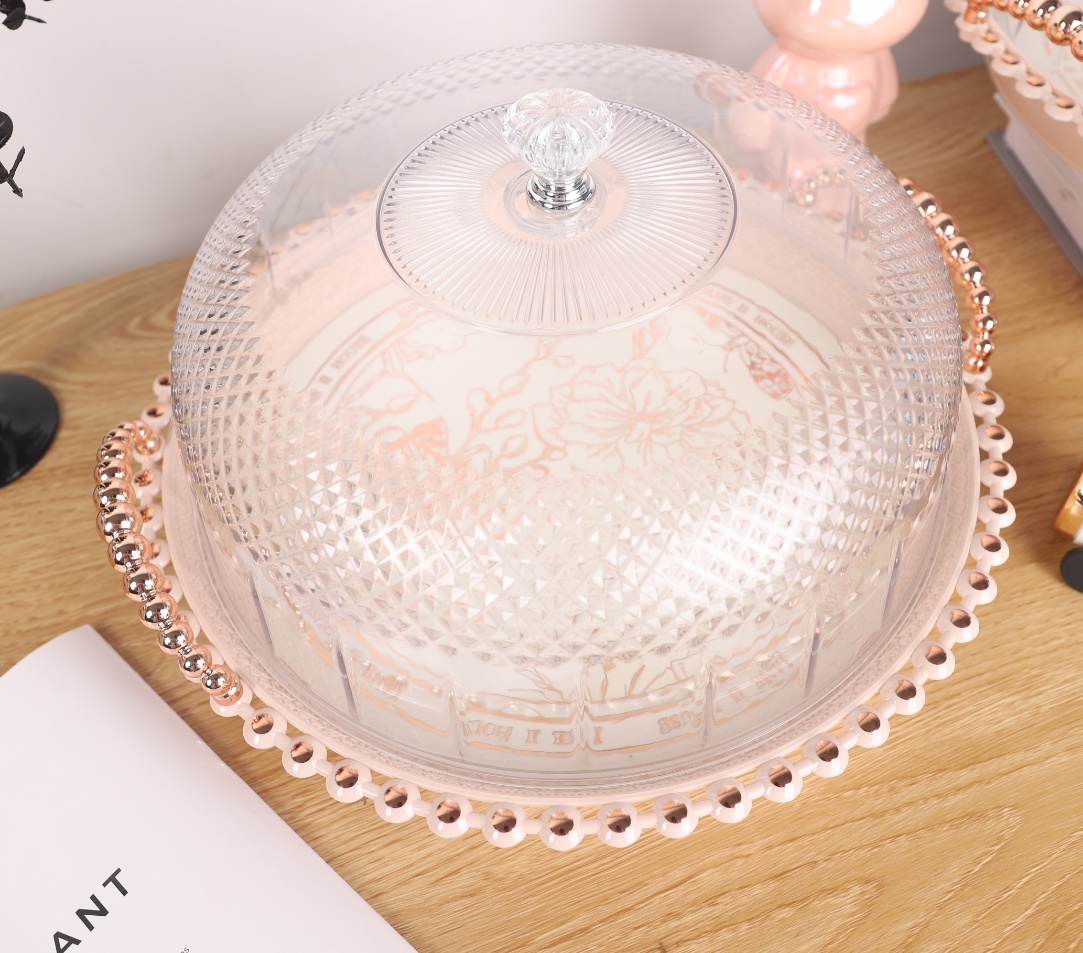 طبق فواكه أنيق بقاعدة مرتفعة