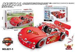 سيارة سباق حمراء معدنية للتركيب