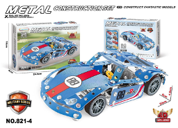 سيارة سباق زرقاء معدنية للتركيب