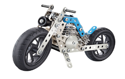 دراجة نارية معدنية للتركيب – زرقاء