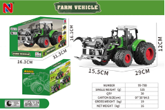 جرار زراعي مع رافعة جذوع الأشجار
