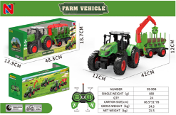 جرار زراعي بالتحكم عن بعد مع رافعة جذوع الأشجار