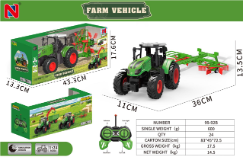 جرار زراعي بالتحكم عن بعد مع آلة جمع القش
