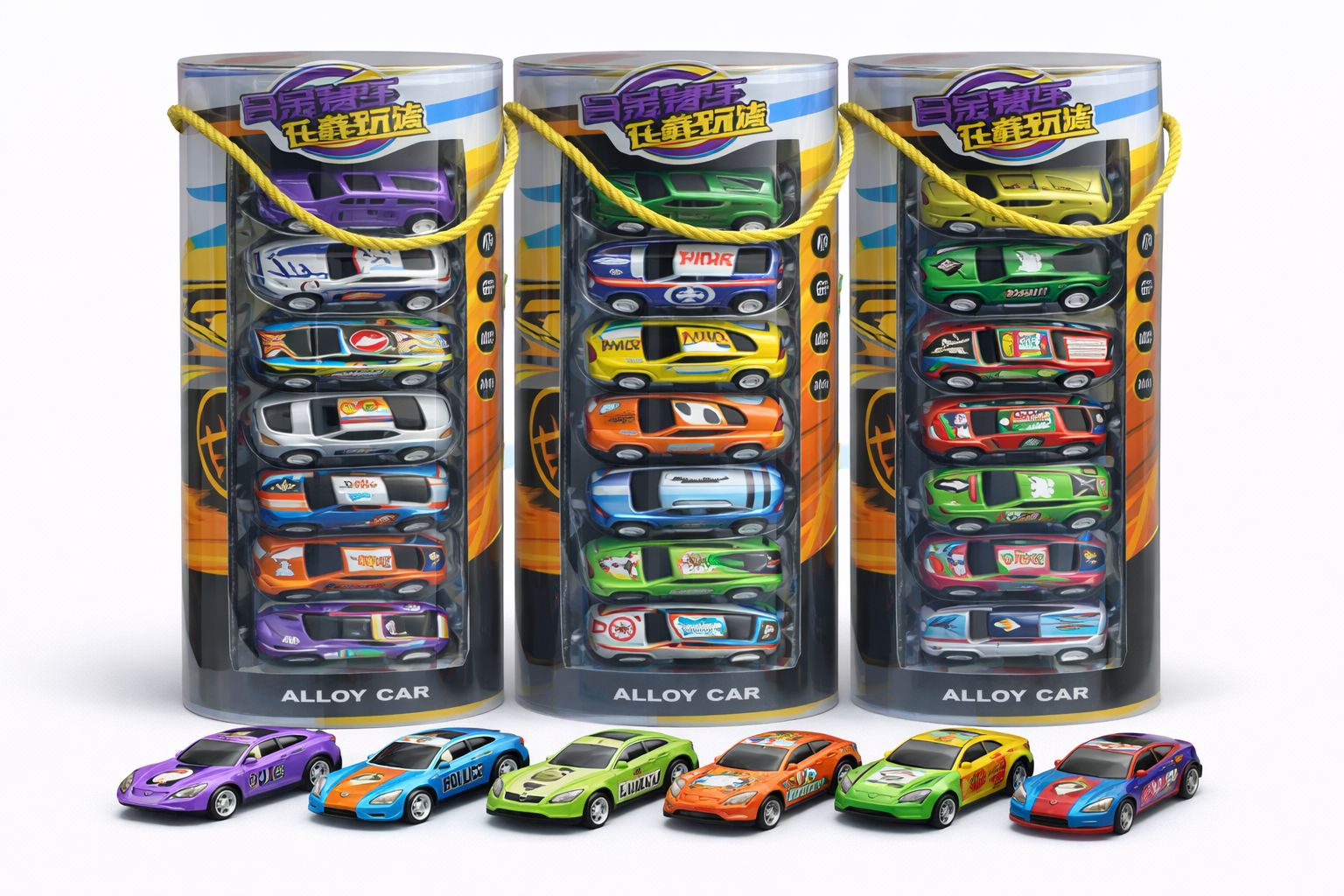 مجموعة سيارات سباق معدنية للأطفال